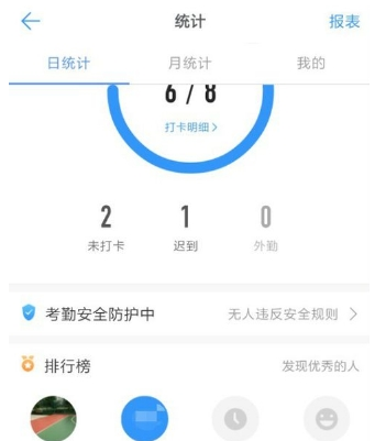 在钉钉里查看平均工作时长的教程截图