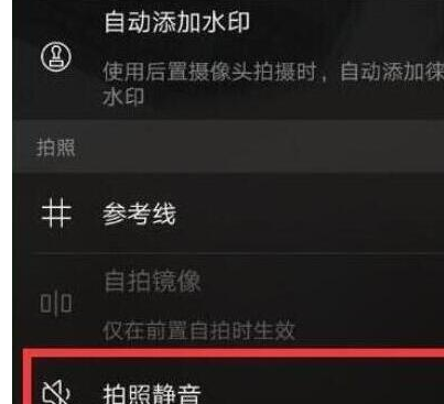 荣耀8x中将快门声音关闭的具体操作方法截图