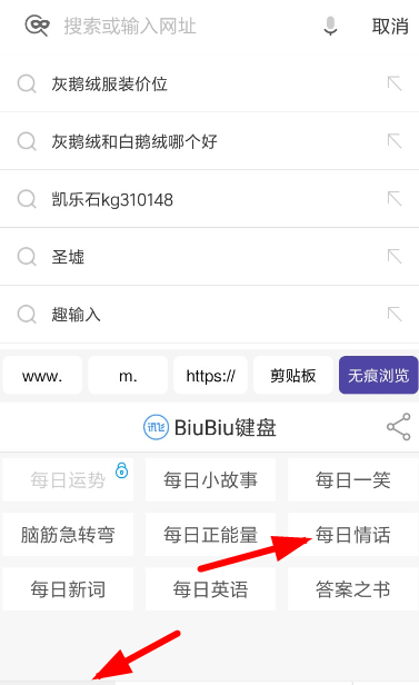 讯飞输入法biubiu键盘设置一百句情话的图文操作截图