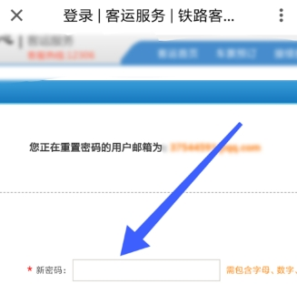 铁路12306设置密码的操作过程截图