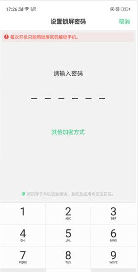 realme Q设置解锁密码的详细步骤截图