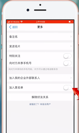 在钉钉APP中拉黑同事的详细讲解截图