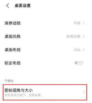 vivos10e在哪里修改桌面图标大小?vivos10e设置软件图标大小教程截图