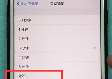 苹果手机让屏幕常亮的方法步骤截图