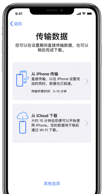 将iPhone中数据导入新设备的操作步骤截图