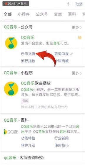 qq音乐充值乐币的基础操作截图