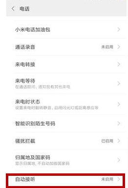 小米11怎么设置自动接听电话？小米11设置自动接听电话教程截图