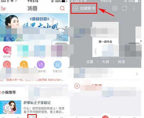 汤圆创作APP创建新书的操作流程截图