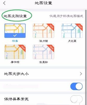 高德地图APP更改地图皮肤的操作流程截图