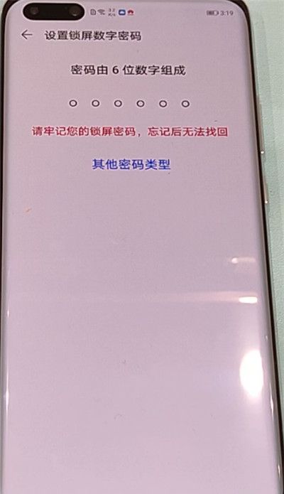 华为p40pro中设置锁屏密码的方法教程截图