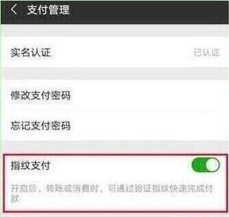 荣耀畅玩8c设置微信指纹支付的操作过程截图
