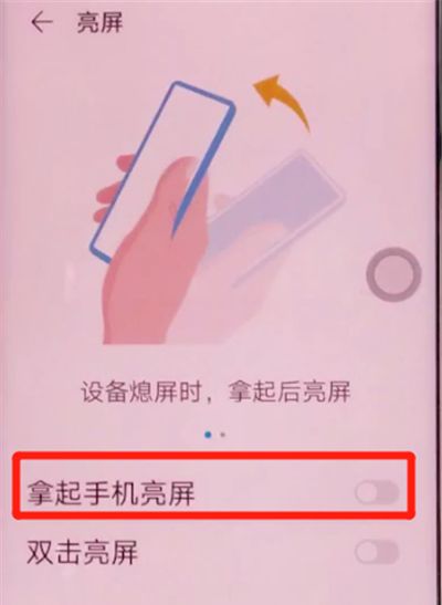荣耀v30pro中设置抬起亮屏的方法步骤截图