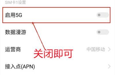 iqooz5x在哪关闭5g?iqooz5x禁用5g网络教程截图