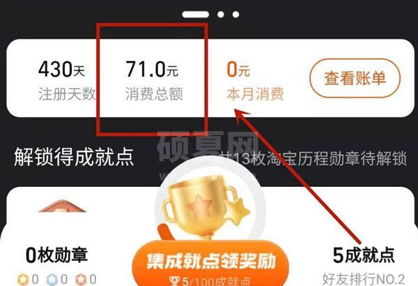 淘宝怎么查看消费总额？淘宝查看消费总额教程截图