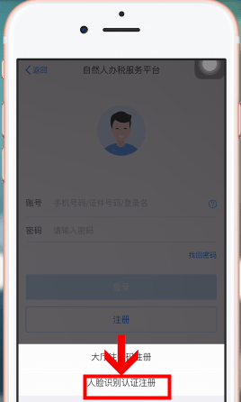 自然人办税服务平台进行注册的操作过程截图