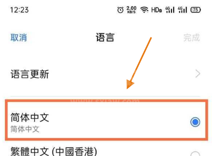 realmev15如何修改语言系统?真我v15修改语言系统操作截图