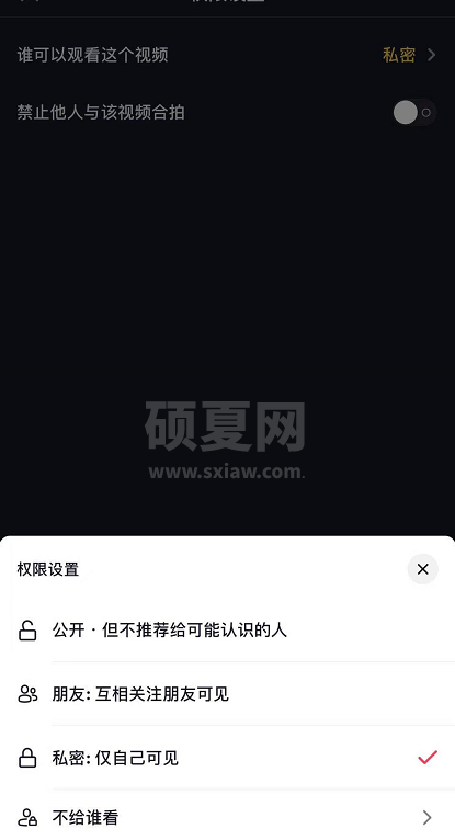 抖音怎么把作品设为私密 抖音把作品设为私密的方法截图