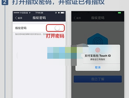 支付宝APP设置指纹密码的图文操作截图