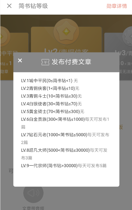 简书APP开通付费权限的图文操作截图