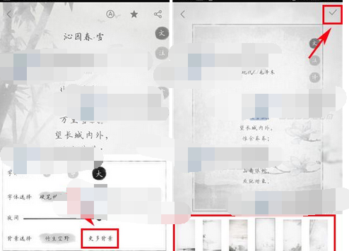 古诗词典app设置背景的操作过程截图