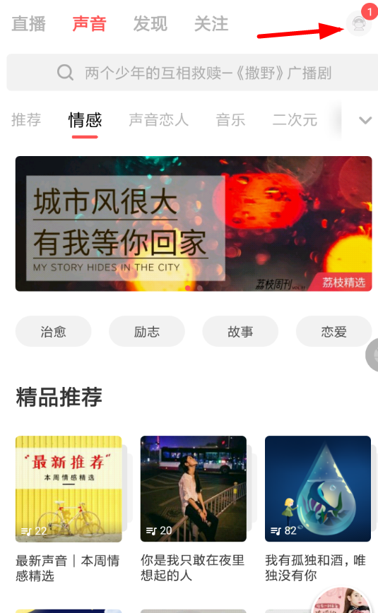 荔枝FM导出录音的操作流程截图