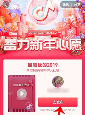 抖音回顾2019发布的详细操作截图