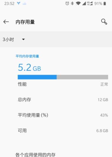 一加7T Pro查看内存使用情况的方法步骤截图