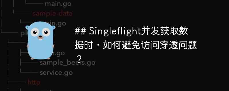 ## Singleflight并发获取数据时，如何避免访问穿透问题？