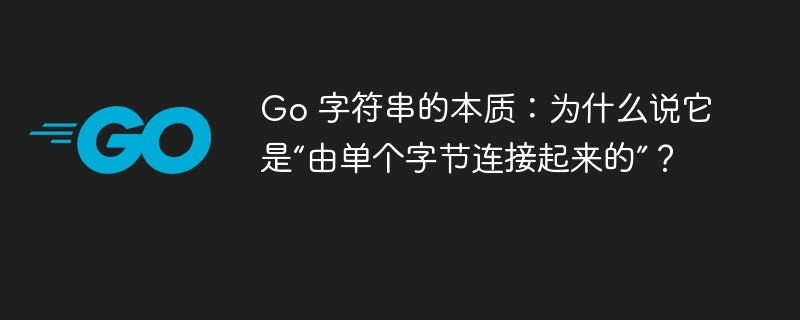 Go 字符串的本质：为什么说它是“由单个字节连接起来的”？