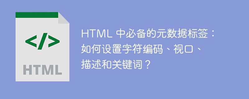 HTML 中必备的元数据标签：如何设置字符编码、视口、描述和关键词？