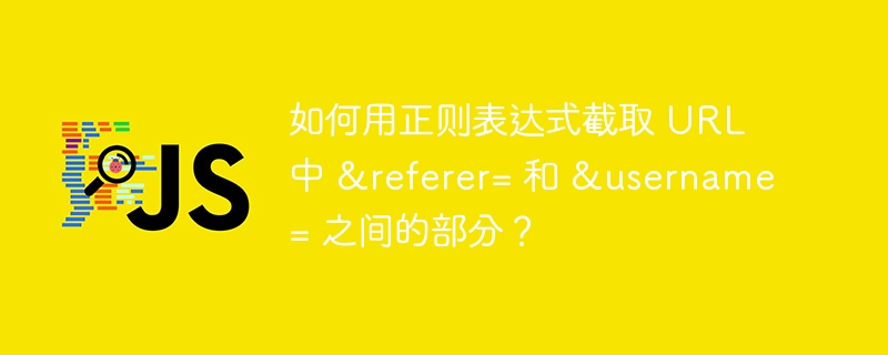 如何用正则表达式截取 URL 中 &amp;referer= 和 &amp;username= 之间的部分？