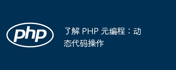 了解 PHP 元编程：动态代码操作