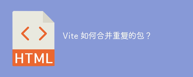 Vite 如何合并重复的包？