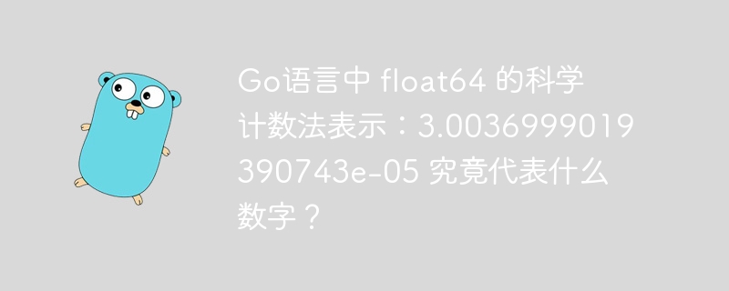 Go语言中 float64 的科学计数法表示：3.0036999019390743e-05 究竟代表什么数字？