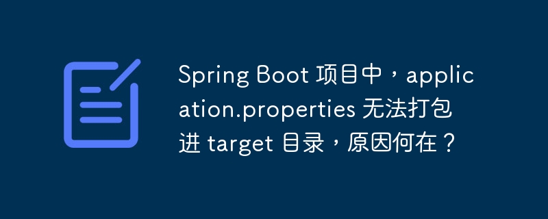 Spring Boot 项目中，application.properties 无法打包进 target 目录，原因何在？