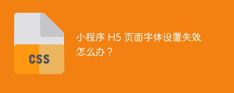 小程序 H5 页面字体设置失效怎么办？