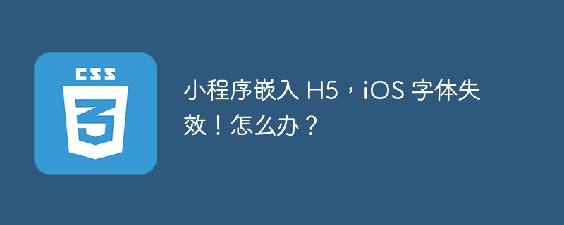 小程序嵌入 H5，iOS 字体失效！怎么办？