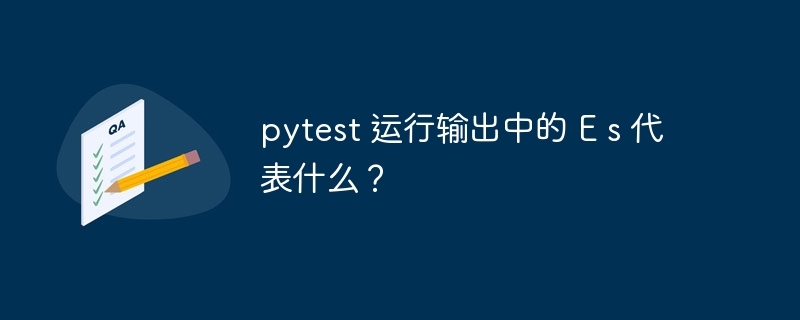 pytest 运行输出中的 E s 代表什么？