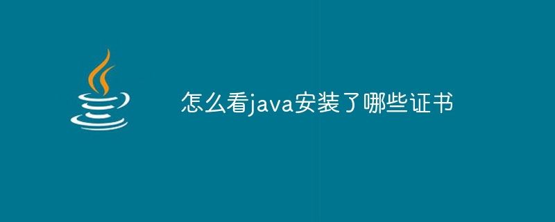 怎么看java安装了哪些证书