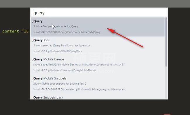 sublime安装JQuery插件-03