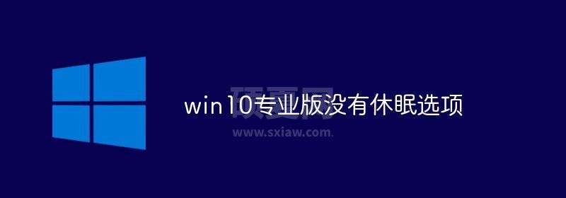 win10专业版没有休眠选项