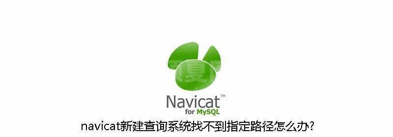 navicat新建查询系统找不到指定路径怎么办?