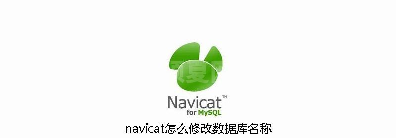 navicat怎么修改数据库名称