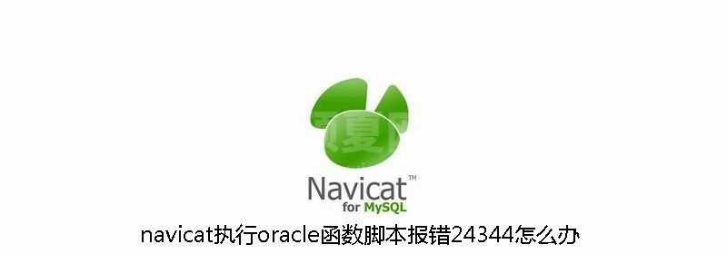 navicat执行oracle函数脚本报错24344怎么办