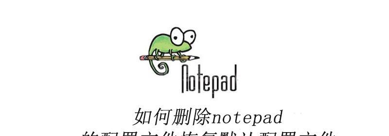 如何删除notepad++的配置文件恢复默认配置文件