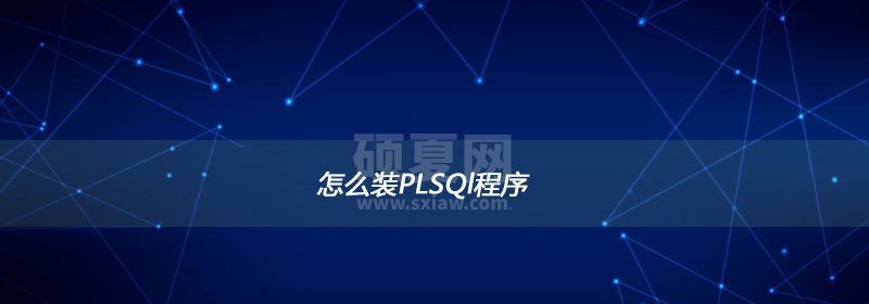 怎么装PLSQl程序