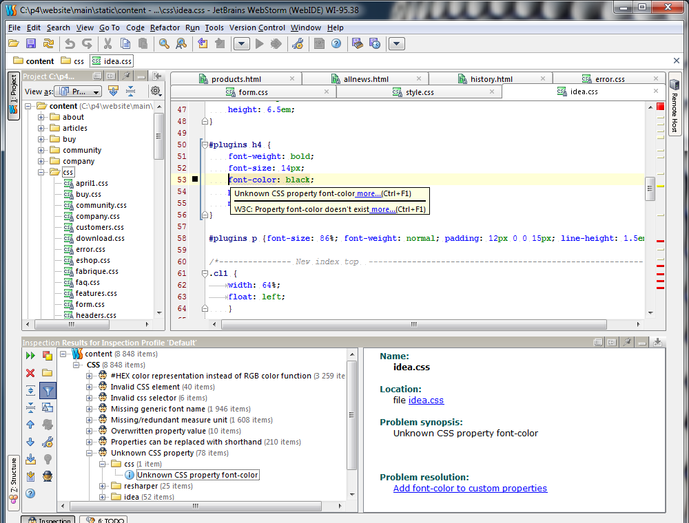 WebStorm使用的一些相关技巧