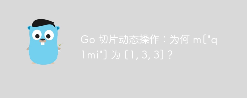 Go 切片动态操作：为何 m[&quot;q1mi&quot;] 为 [1, 3, 3]？