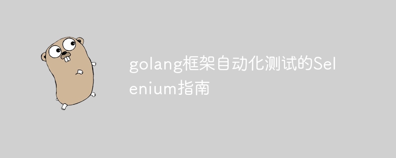 golang框架自动化测试的selenium指南