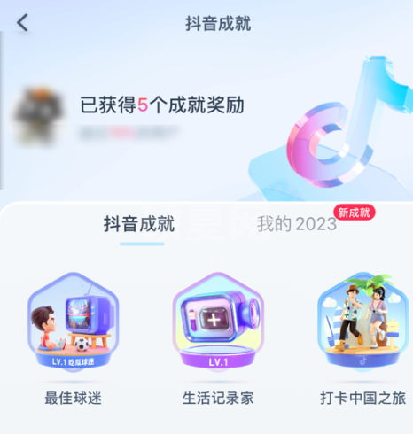 抖音如何查看获得的抖音成就？抖音查看获得的抖音成就的方法截图